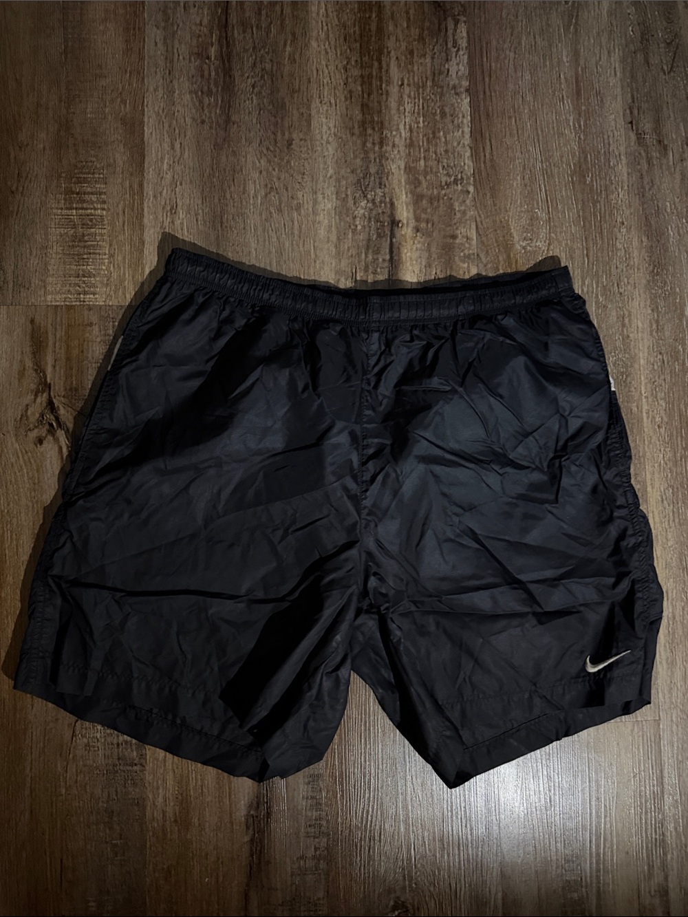 Vintage 90s Nike Nylon Shorts Black and White size XL Mens
